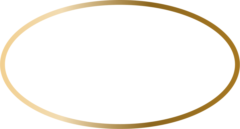 Gradient Gold Oval Frame